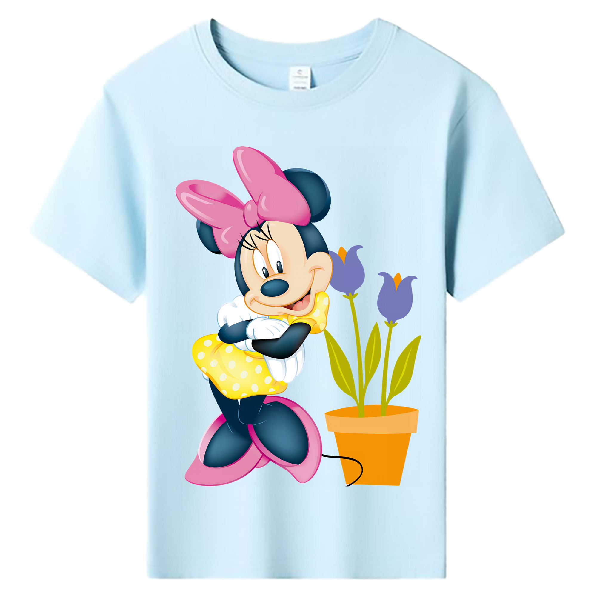 （画像用） ミッキーマウス Mickey Mouse 綿100％キッズTシャツ（フロントプリント）
